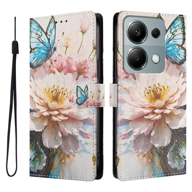FOXDOCK Funda Tipo Cartera para Xiaomi Redmi Note 13 Pro 4G con Soporte y Correa – Diseño de Patrones Lindos