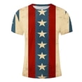 thumbnail image 4 of IROINNID Men'S T-Shirts Big and Tall T Shirts for Men,Indenpence Day Lightweight Thin Basic Round Neck Botton Summer Printed Comfortable Casual Tops, 4 of 5