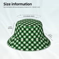 thumbnail image 3 of Balery Green Argyle Plaid Sombreros para el sol para hombre y mujer, sombrero de pescador con UPF 50+, 3 of 6