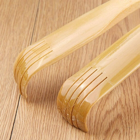2 Pcs Extra Long Bamboo Wood Back Scratcher, Traditional Wooden Handmade Long Back Scratcher and Body Relaxation Massager for Itching Relief Strong and Sturdy