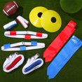 thumbnail image 2 of TUIBELYN 16 Pcs Flag Football Set 12 Belts 4 Cones Football Training Accessories for Football Player, 2 of 8