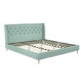 thumbnail image 5 of Novogratz Her Majesty Tufted Upholstered Bed Frame, King, Light Green Linen, 5 of 20