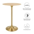 thumbnail image 4 of Lippa 28" Round Natural Wood Grain Bar Table, 4 of 6
