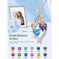 thumbnail image 7 of Taioiat Double Birthstone Necklaces for Women 18K Gold Plated Birthstone Rose Flower Jewelry Anniversary Valentines Day Mother's Day Birthday Gifts for Her Wife Girlfriend Mom, 7 of 7