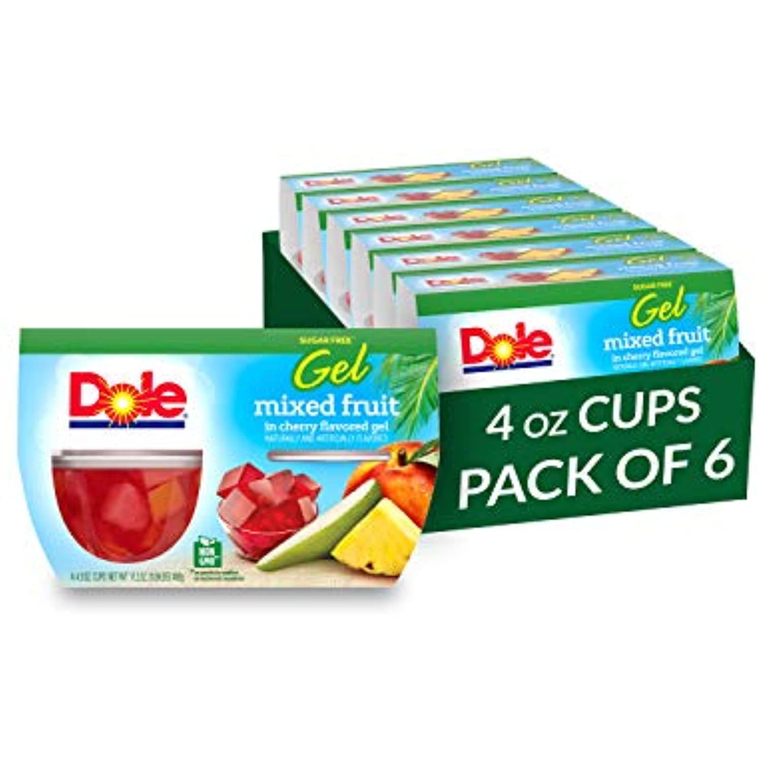 Dole Fruit Bowls Mixed Fruit In Cherry Gel, Gluten Free Healthy Snack