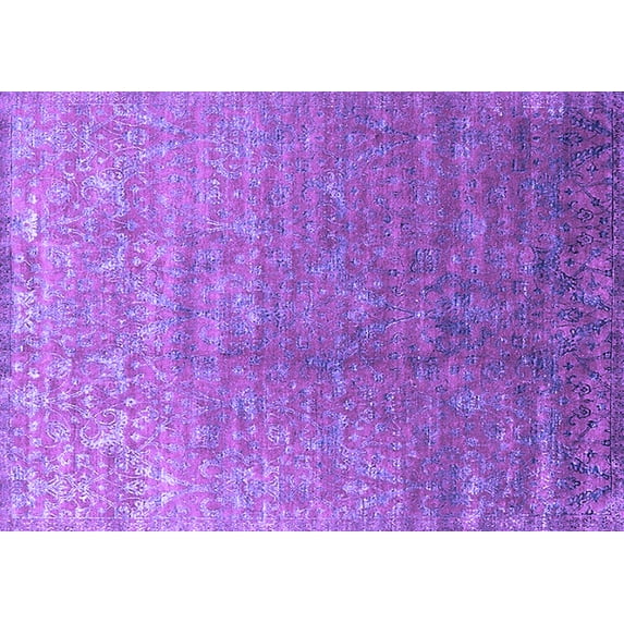 Ahgly Company Indoor Rectangle Oriental Purple Industrial Area Rugs, 6' x 9'