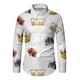 thumbnail image 1 of Camisa Casual De Manga Larga Estampada En Corona Para Hombre, 1 of 5
