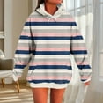thumbnail image 2 of Ashirexll Oversized Hoodies for Women, Womens Hoodies, Fashion Casual Ladies Striped Long Sleeve Pockets Tops Blouse Hooded Sweatshirts, 2 of 5