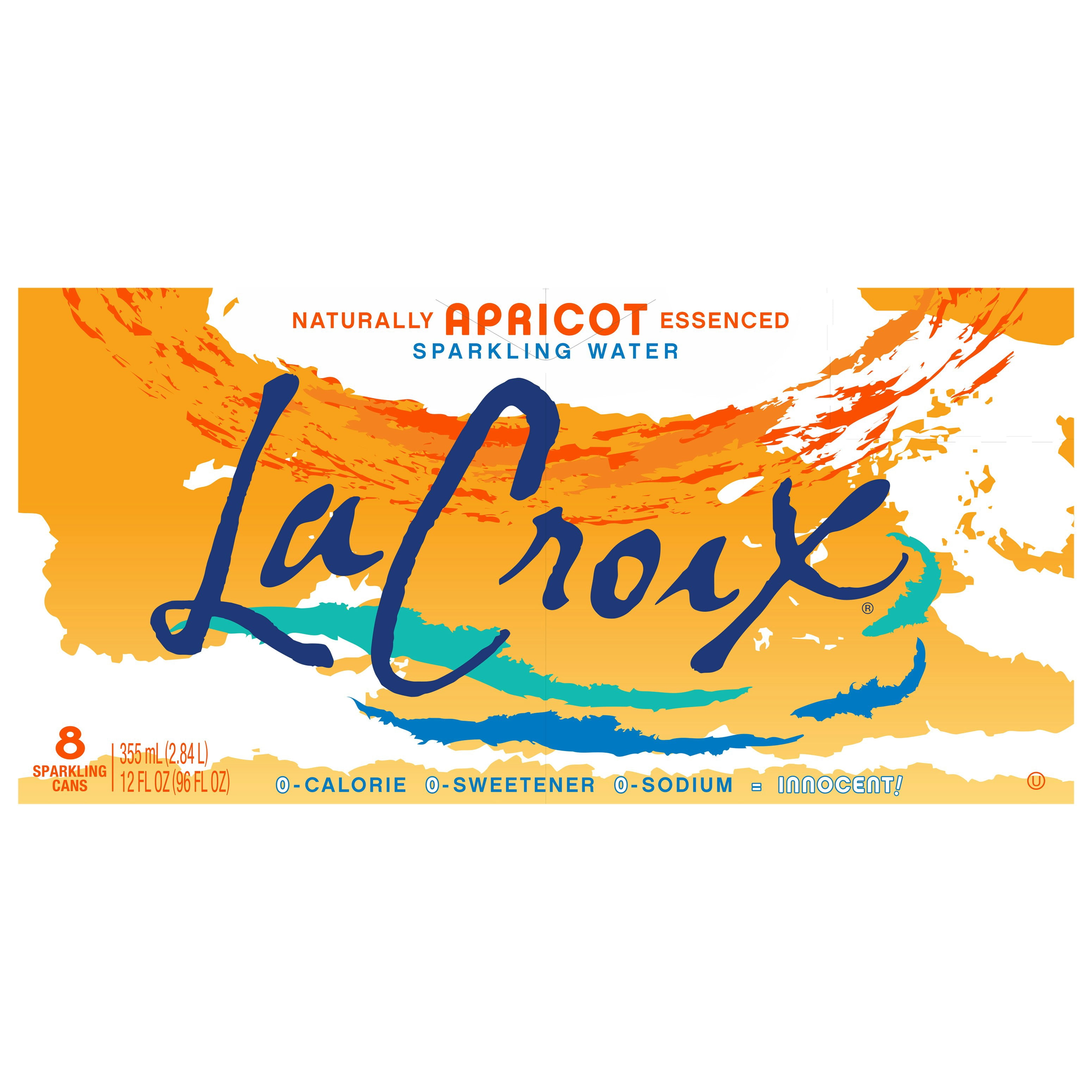 La Croix Sparkling Water Apricot 8 Pack 12 oz (Pack of 3)