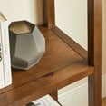thumbnail image 4 of Vexley 72 Inch Tall Narrow Arched Bookshelf in Walnut, 4 of 9