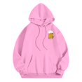 thumbnail image 7 of Women's Oktoberfest Printed Drop Shoulder Hoodie for Everyday Wear and Casual in Autumn/Winter Season Pink 4XL, 7 of 7