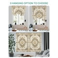 thumbnail image 4 of Beige Vintage Boho Tie Up Curtains for Windows 45 Inch Length Balloon Curtains Kitchen Adjustable Balloon Window Shade Ethnic Tribal Geometric Abstract Tie Up Valance Bathroom Curtain Window 34"x45", 4 of 6
