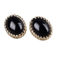 thumbnail image 2 of Pendientes De ágata Para Mujer, Pendientes De ágata Vintage Chapados En Cobre, Todo Combina Con Negro Para Citas Femeninas, 2 of 7
