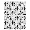 thumbnail image 6 of Halloween Bathroom Shower Curtains with 12 Hooks Polyester Waterproof Shower Curtain for Stalls and Bathtubs Cartoon Horror Spooky Ghosts Cat White Black Decorative Bathroom Curtain 72x78 Inches, 6 of 8