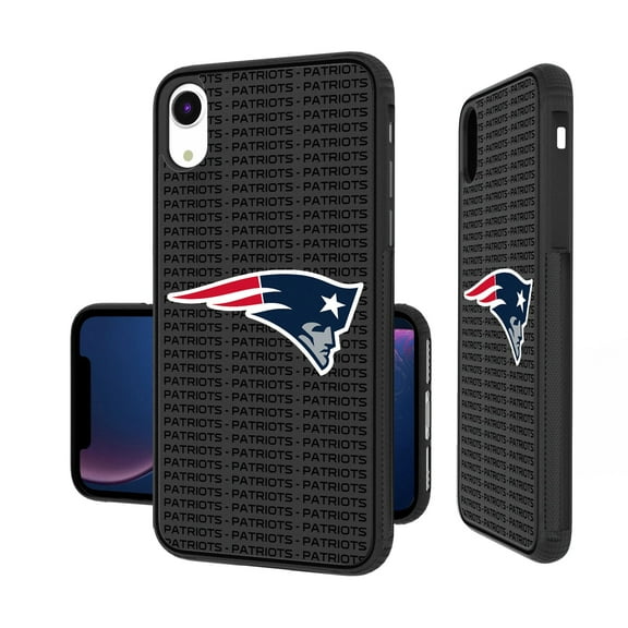 New England Patriots iPhone Text Backdrop Design Bump Case