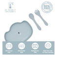 thumbnail image 3 of Baby Silicone Feeder Set, BabyX 3-pcs Zoo Animal-themed Baby Plate with Suction, Spoon and Fork for Babies Toddler Kids, BPA-Free, Baby Utensils Feeding Supplies, Microwave and Dishwasher Safe, 3 of 8