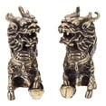 thumbnail image 5 of Milisten 1 Pair Golden Copper Kylin Adornment Home Decoration Car Office Use, 5 of 8
