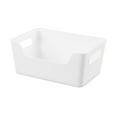 thumbnail image 5 of (5 pack) Mainstays Small White 2-Pack Easy Access Plastic Storage Bins, 6.5 in x 9.5 in x 4 in, 5 of 7