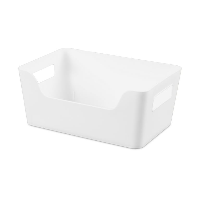 Mainstays 2-Pack Small Easy Access Bins, White, Closet Storage