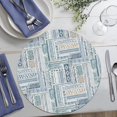 thumbnail image 6 of Wipe-Clean Reversible Round Shaped Placemats, Blue Escape, Set of 2, Made in The USA, 6 of 7