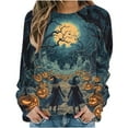 thumbnail image 2 of Heisall Womens Sweatshirts Long Sleeve Round Neck Loose Casual No Hood Halloween Print Fall Winter Fashion Sweatshirts, 2 of 6