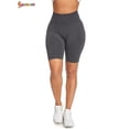 thumbnail image 5 of Spencer High Waisted Yoga Shorts for Women Tummy Control Butt Lifting Shorts Workout Scrunch Booty Leggings "L, Gray", 5 of 6