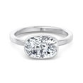 thumbnail image 2 of Turbie - Moissanite Elongated Cushion Cut East West Lab Diamond Bezel Engagement Ring, 2 of 4