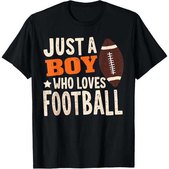 Just A Boy Who Loves Football American Football Boys Kids T-Shirt