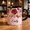 Black, variant on Valentine Rose Ceramic Mug Personalized Wife Gift, Stained Glass Hearts Coffee Cup