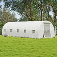 thumbnail image 2 of ModFusion - Spacious Walk-in Tunnel Greenhouse for Outdoor Plant Gardening 26x10x6.5ft Greenhouse Large Heavy Duty Tunnel Green Houses, White, 2 of 7