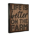 thumbnail image 3 of Life Better On Farm Rustic Sign Inspirational Graphic Art Jet Black Framed Art Print Wall Art, 3 of 6
