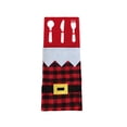 thumbnail image 1 of Yuarrent Bolsa de vajilla navideña de 4 piezas, bolsa para cubiertos de Navidad, soporte para cena, organizador de dulces, decoración, Rectangular Kits de decoración para fiestas Tipo 1 Yuarrent HA068281-01B, 1 of 6
