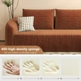 thumbnail image 5 of 138.6" U Shaped Modern Modular Sectional Curved Sofa with Ottoman, Minimalist Style Comfy Cloud Couch for Living Room Apartment, No Assembly Required Boneless Couches (Orange,Right Facing Chaise), 5 of 7