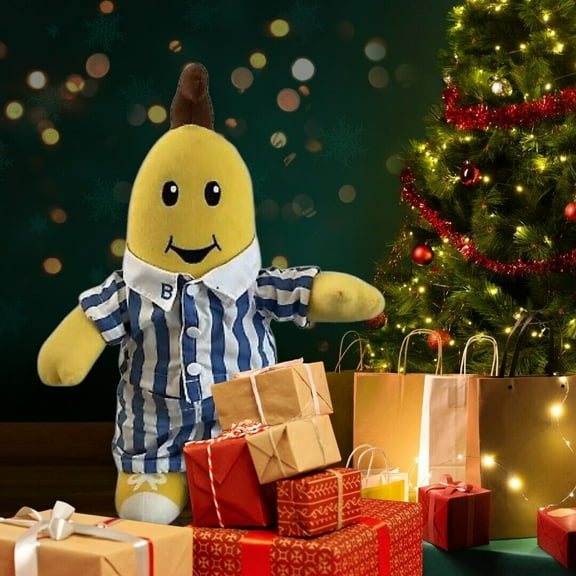 Bananas in Pajamas Pajamas B1 Plush 10” Doll Blue White Striped Holiday Gift New