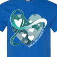 thumbnail image 4 of Inktastic Cervical Cancer Awareness Teal and White Ribbon Around Heart T-Shirt, 4 of 5