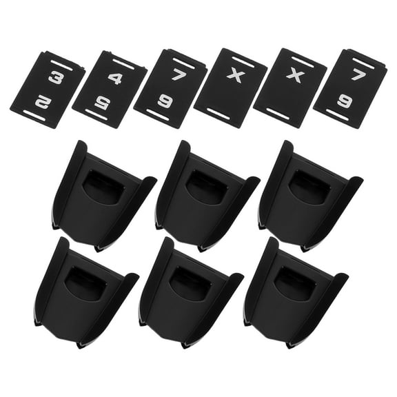 AURARMLET Set of 6 Black Golf Number Tags, Anti-Scratch Fabric Headcover Markers