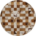thumbnail image 2 of Addison Rugs Dream Shag Premium Machine Washable Transitional Boxes Brown Round Rug, 8' x 8', 2 of 8