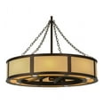 thumbnail image 2 of Meyda Tiffany 149154 Smythe Craftsman 30" 5 Blade Indoor Ceiling Fan - MultiColor, 2 of 5