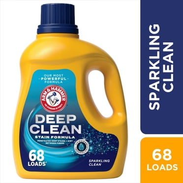ARM & HAMMER Deep Clean Stain Formula Sparkling Clean Liquid Laundry Detergent, 102 fl oz