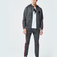 thumbnail image 2 of Otoño e invierno, nuevo suéter informal a rayas sueltas para hombre, traje deportivo Pompotops oipoqjl29177, 2 of 8