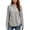 Gray, variant on Women Geometric Crisscross Jacquard Textured Hoodie Sevevn Curved Split Hem Dual Side Pocket Long Sleeve Drop Shoulder Loose Fit Casual Pullover Sweatshirt