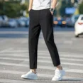 thumbnail image 2 of Pantalones de traje masculino de sastrería social 9 Pantalones de verano recortados para hombre Ropa de negocios negra china para hombre Oferta Reseñas coreanas Muchas, 2 of 4