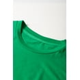 thumbnail image 6 of Women's Bright Green Casual Plain Crew Neck Tee for Everyday Wear | [ZhiHiMeRi] | (US 20-22)2XL, 6 of 11