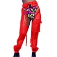 thumbnail image 2 of Wojeull Women Pants High Elastic Buckles Jogger Crotch Long Wasit Transparent Mesh Pants, 2 of 8
