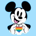 thumbnail image 2 of Men's Mickey & Friends LGBTQIA+ Heart  Graphic Tee Light Blue Medium, 2 of 4