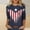 Multicolor, variant on Cavosen Independence Day Clothes Women Patriotic 3/4 Sleeve Crew Neck Tops American Flag Print T Shirts Lady XL Independence Day Casual Tops Funny 4th of July Tunic Tees 2025 Patriotic Clothes