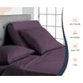 thumbnail image 3 of SGI Bedding Egyptian Cotton Top Split Sheet Set Solid Adjustable Bed 39" Split Head Cal King 600 TC 18" Deep Plum, 3 of 9