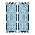 thumbnail image 2 of nqOlkjepod Outdoor Curtains for Patio Waterproof, Light Blue White Flowers Outdoor Privacy Panels Grommet, Rustic Vintage Botanical Leaves Blackout Outside Curtains for Porch 54"x84", 2 Panels, 2 of 8