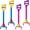 Red, Blue, variant on NCQ 4 Pcs Interactive Grabber Claw Robot Arm Pack Reacher Pickup Tool and Hand Eye Coordination Play, 18 Inch (Multicolor)