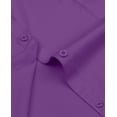 thumbnail image 3 of Camisas de vestir para mujer de silicona, manga larga, color morado oscuro, 3 of 8